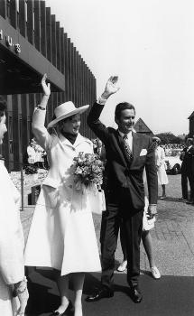 Regentparret blev modtaget på Esbjerg Rådhus den 10. juli 1972